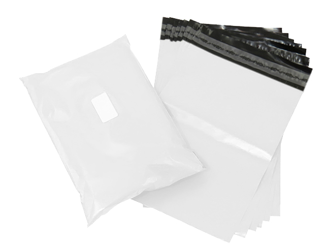 1000 x Strong White Postage Poly Mailing Bags 15" x 19" - 380x480mm